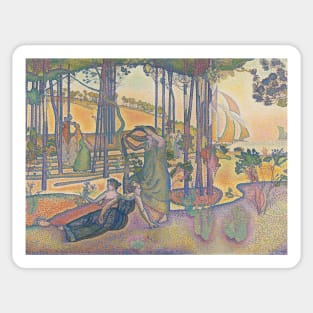 The Evening Air by Henri-Edmond Cross Sticker